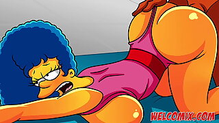 Nub on get under one's nape project! Beamy Nub and hot MILF! get under one's Simpsons Simptoons